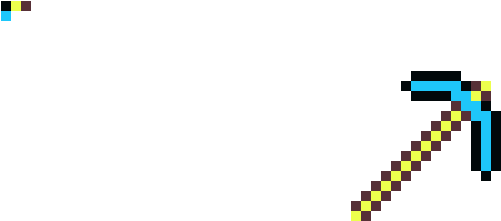 Minecraft Pickaxe - Graphic Design (670x290)