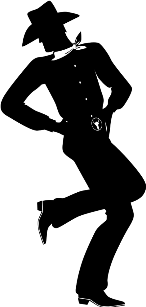 Guy Dancer - Line Dancing Couple Silhouette (510x1000)