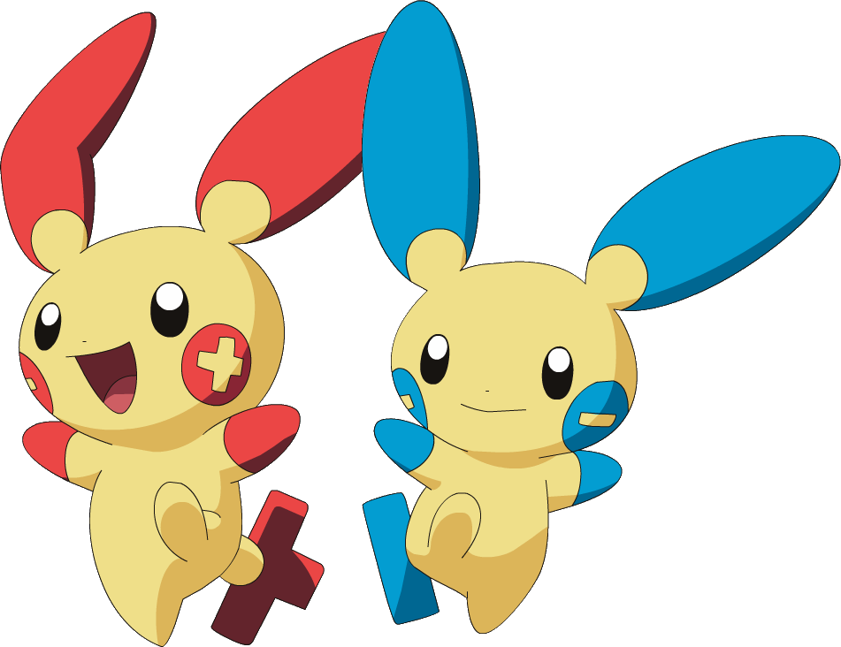 Plusle And Minun - Pokemon Plusle And Minun (951x732)