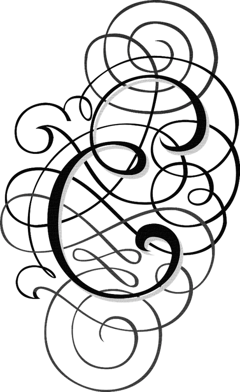 Zibi Vintage Scrap - Stylish Letter E (490x800)