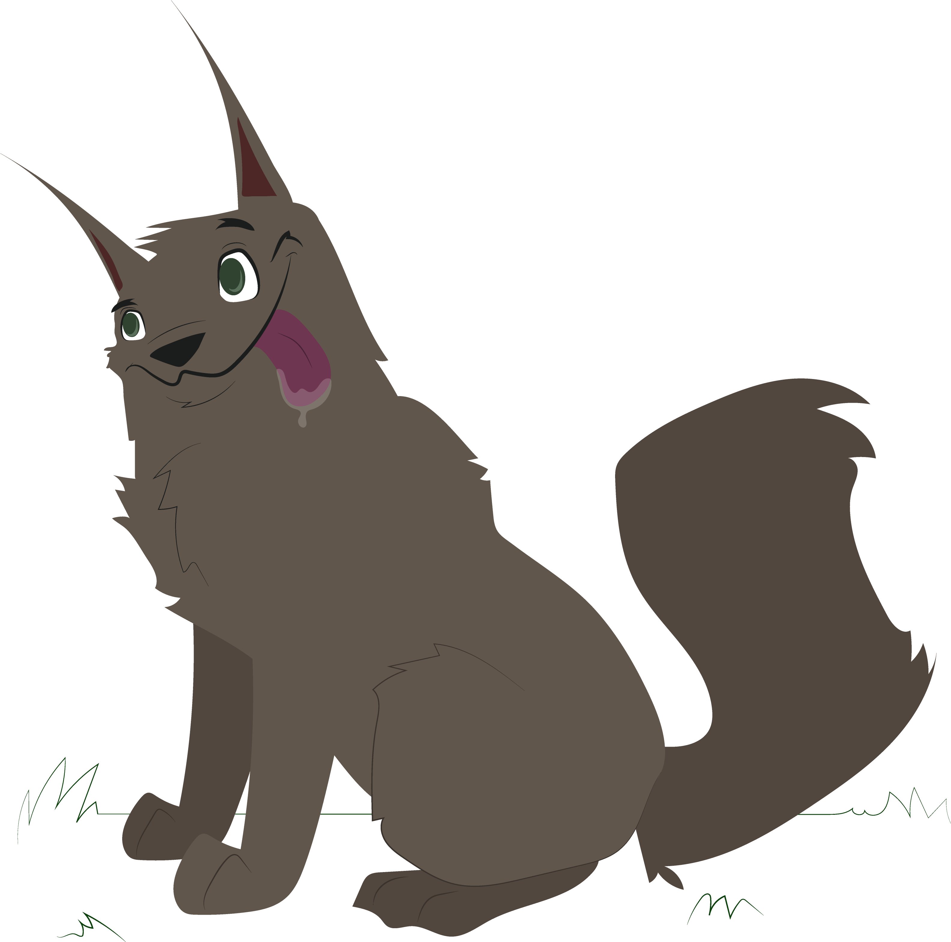Wild Cat Vectors - Cat Yawns (3454x3342)