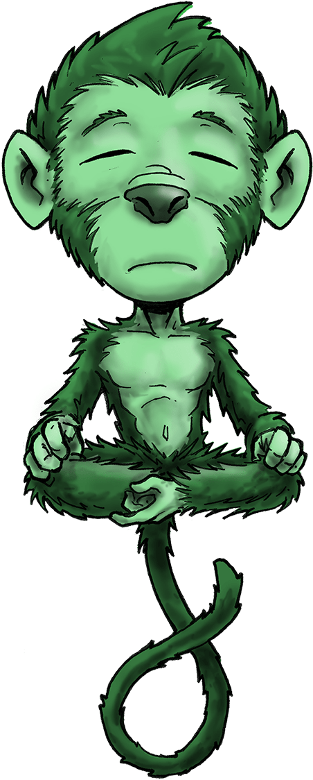 Jade Monkey - Cartoon (972x1152)