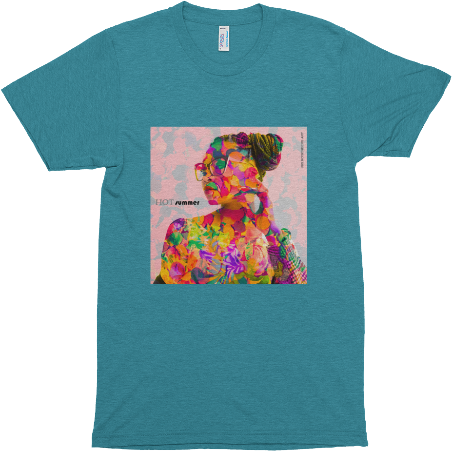 Short - American Apparel Unisex Triblend Short-sleeve Track (1000x1000)