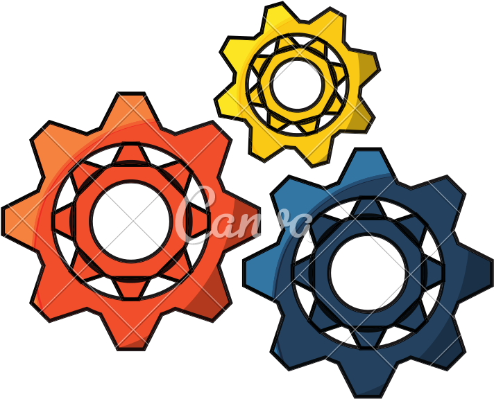 Gear Wheels Icon Image - Circle (800x800)