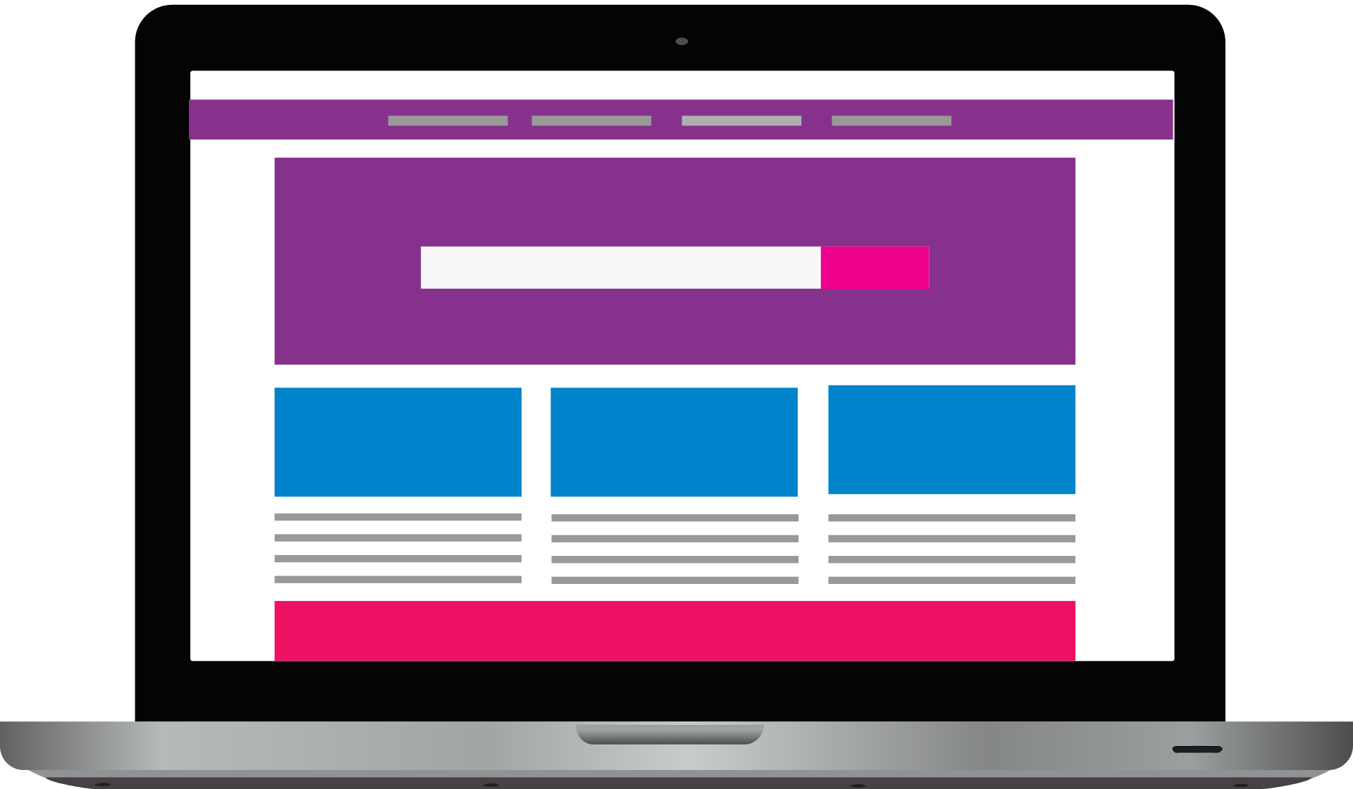 Responsive Website Framework On An Apple Laptop - Website Transparent (1920x1120)