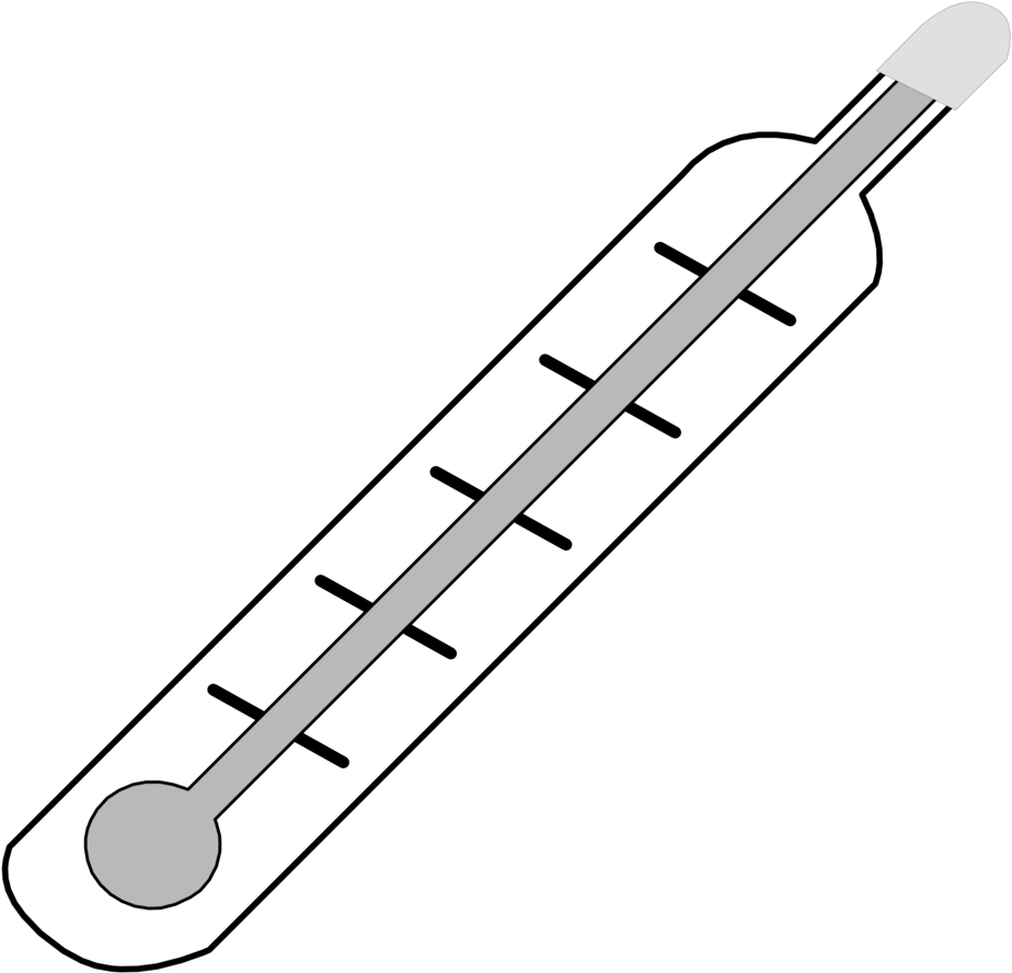 Thermometer Hot - Outline - Termometr Rysunek (958x924)