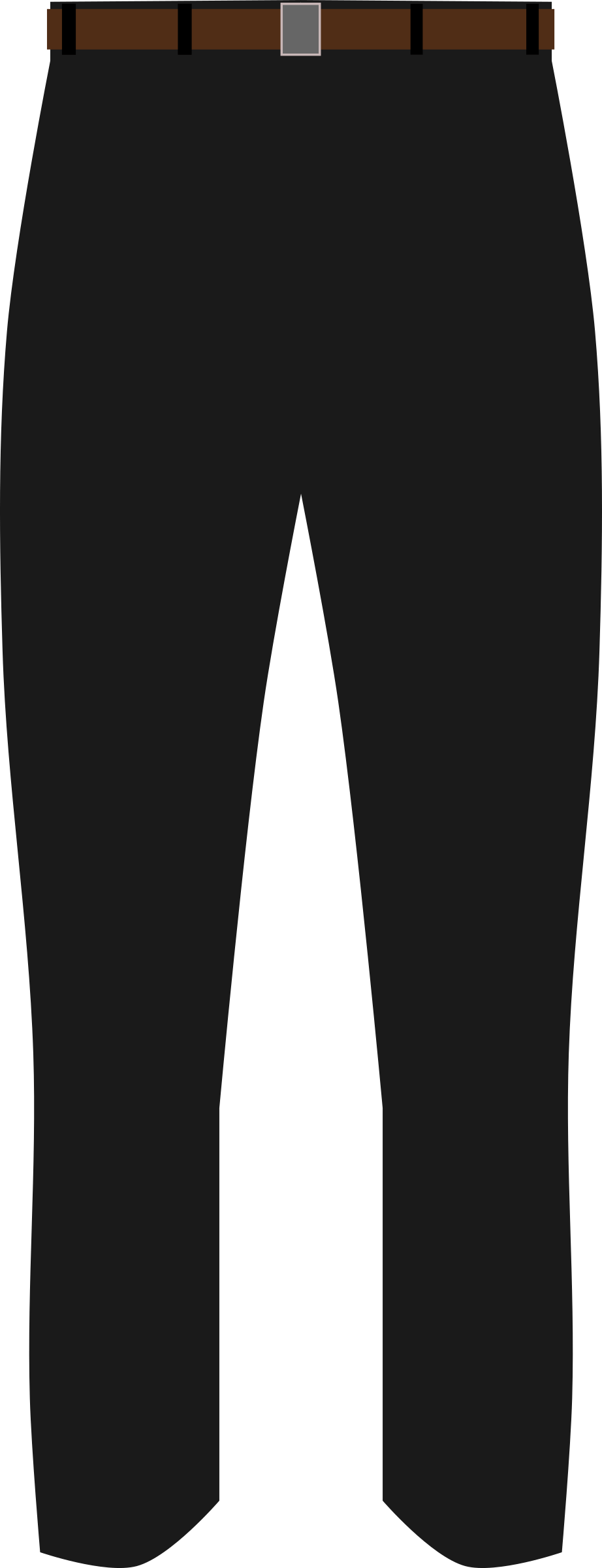 Clip Art Black Pants (922x2400)