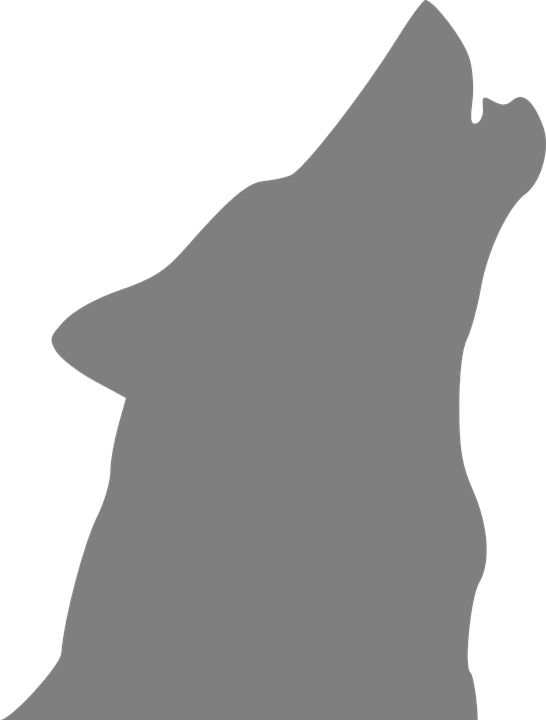 Wolf Head Outline Howling (546x720)