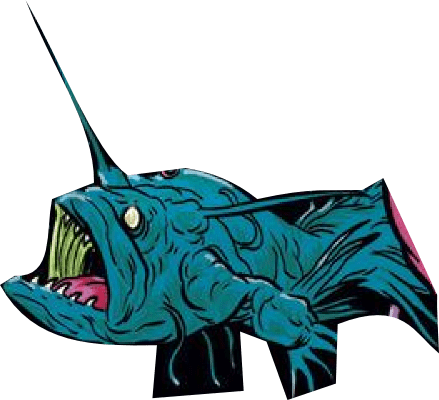 Hairy Anglerfish - Swordfish (439x400)