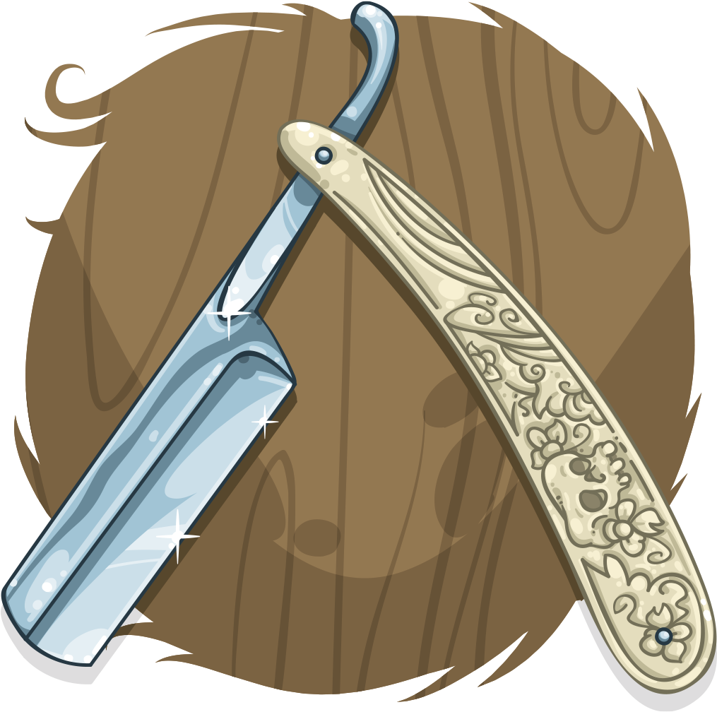 Cut Throat Razor - Illustration (1024x1024)