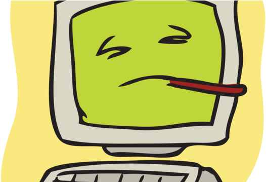 Computer Sickie Illness - Computer Clipart (580x358)