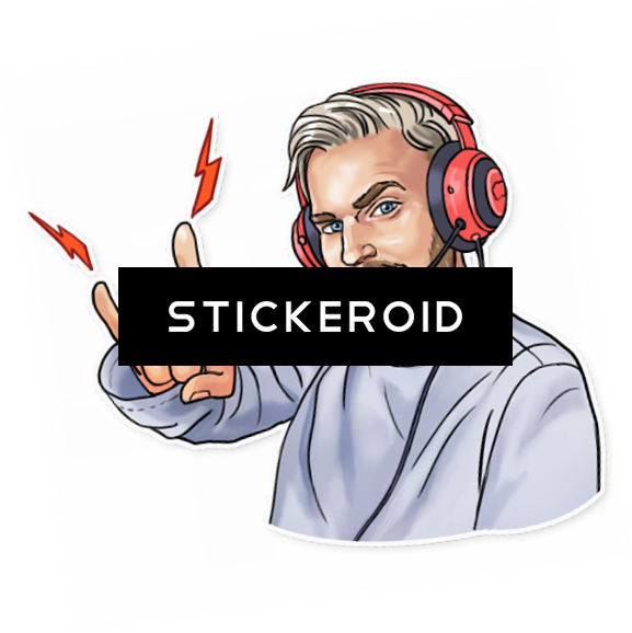 Pewdiepie Rock - Cartoon (577x578)