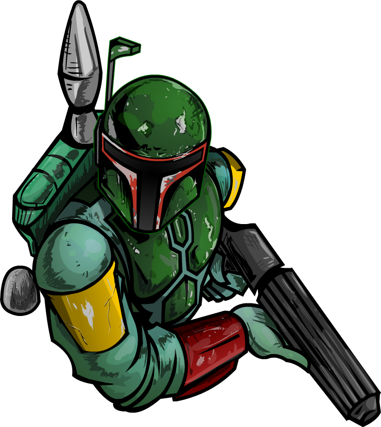 Mini Boba Fett - Illustration (759x850)