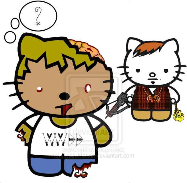 Miss Kitty, Dont Open Dead Inside, Daryl Dixon, The - Hello Kitty (900x1200)
