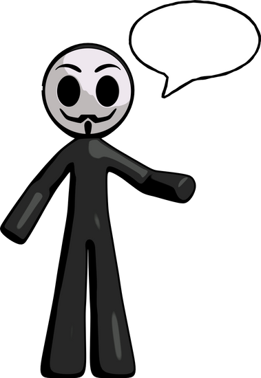 Man With Word Bubble - Man With Word Bubble (379x550)