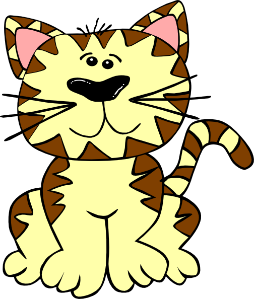 Gray And White Cat Cartoon (504x594)