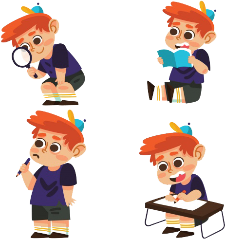 Brain Development Program - Niño Aprendiendo Png (482x509)
