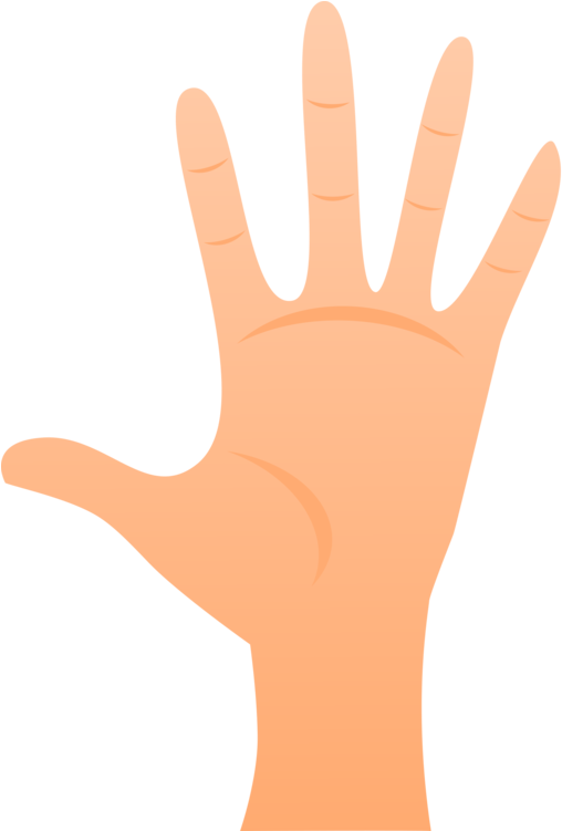 Thumb Hand Model Glove Line - Illustration (519x750)