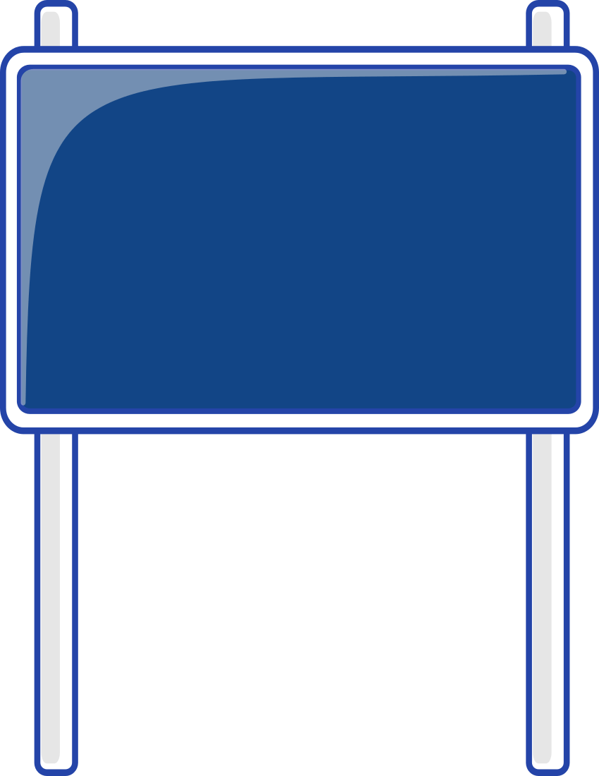 Blank Blue Road Sign (850x1100)