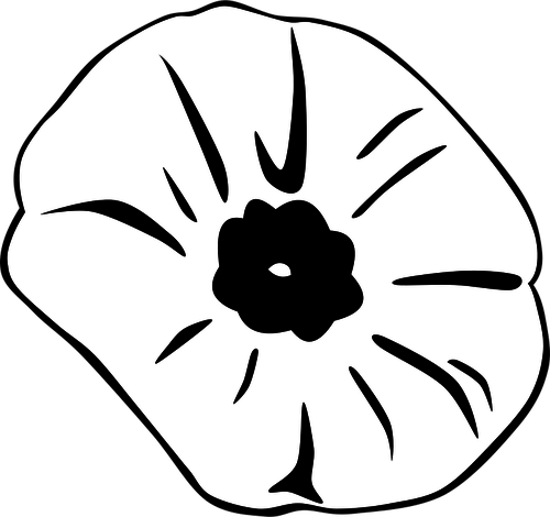 Remembrance Day Poppy Drawing (500x470)