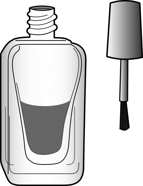 Nail Polish Black And White (500x649)