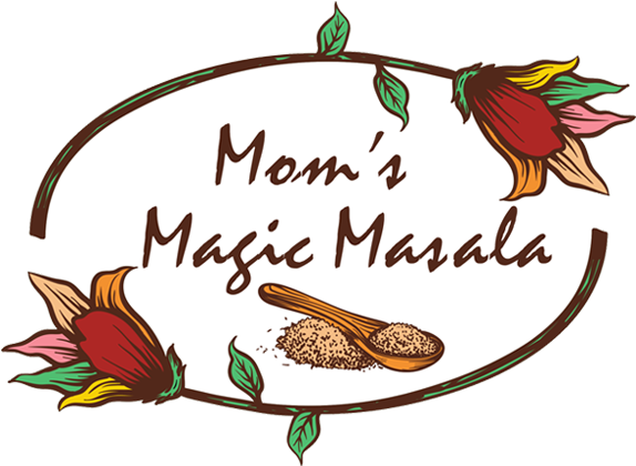 Mom's Magic Masala - Mom's Magic Logo (598x437)