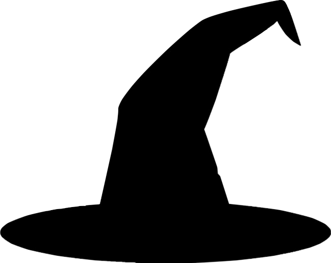 #witch #hat #witchhat #black #blackhat #freetoedit - Witch Stencil (649x517)