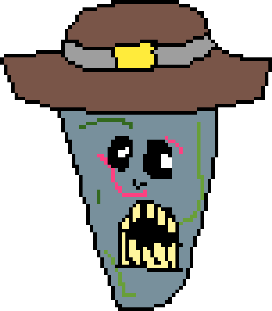 Zombie Cowboy - Cartoon (1200x1200)