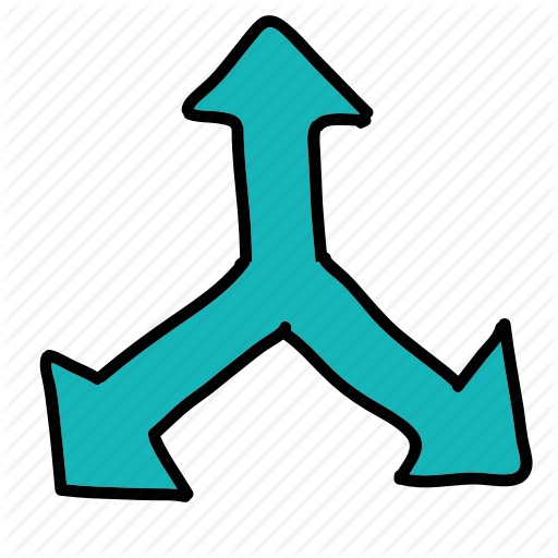 Direction Clipart Road Split - Direction Clipart Road Split (512x512)