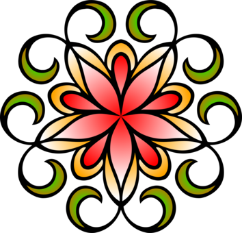 Motif Drawing Visual Arts Floral Design - Clipart Abstract Flower Png (354x340)