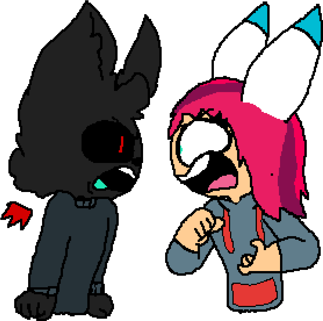 Dark Jug And Sneaky In - Slenderman Vs Baldi (1200x1200)