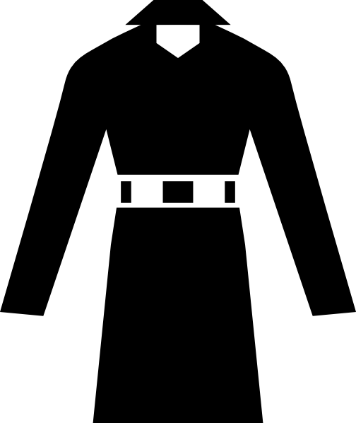 Black Coat Clipart (504x598)