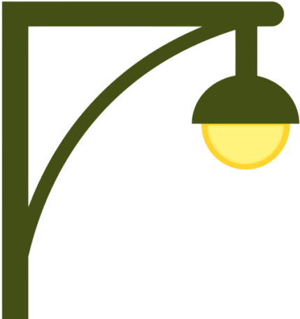 Lamp Post Clipart Icon - Sign (640x480)