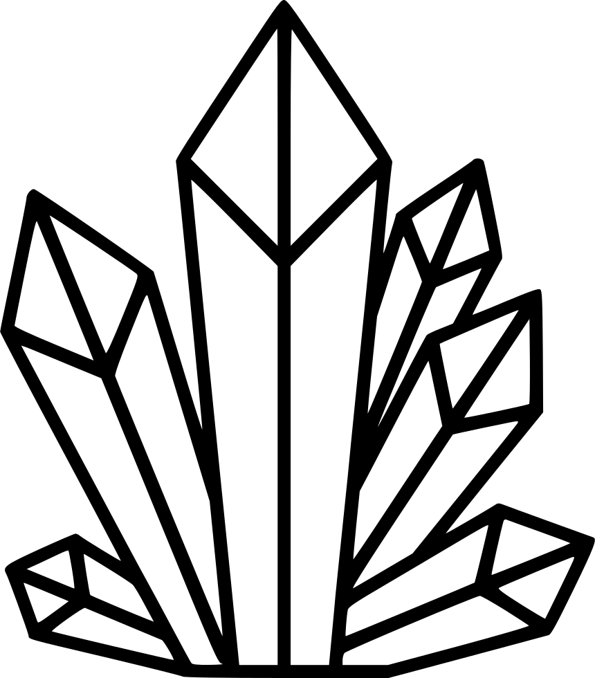 Crystals Vector Line Drawing - Crystals Svg (860x980)