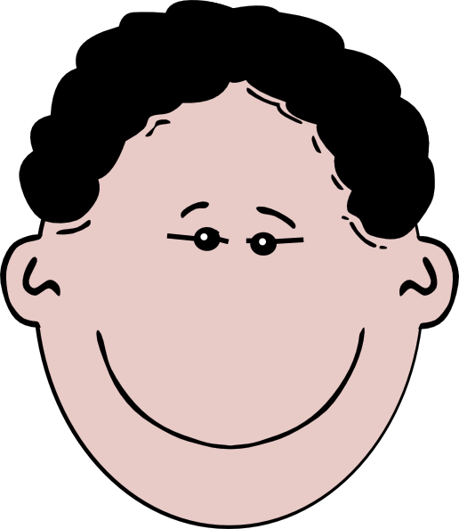 Cartoon Face With Mustache (516x594)