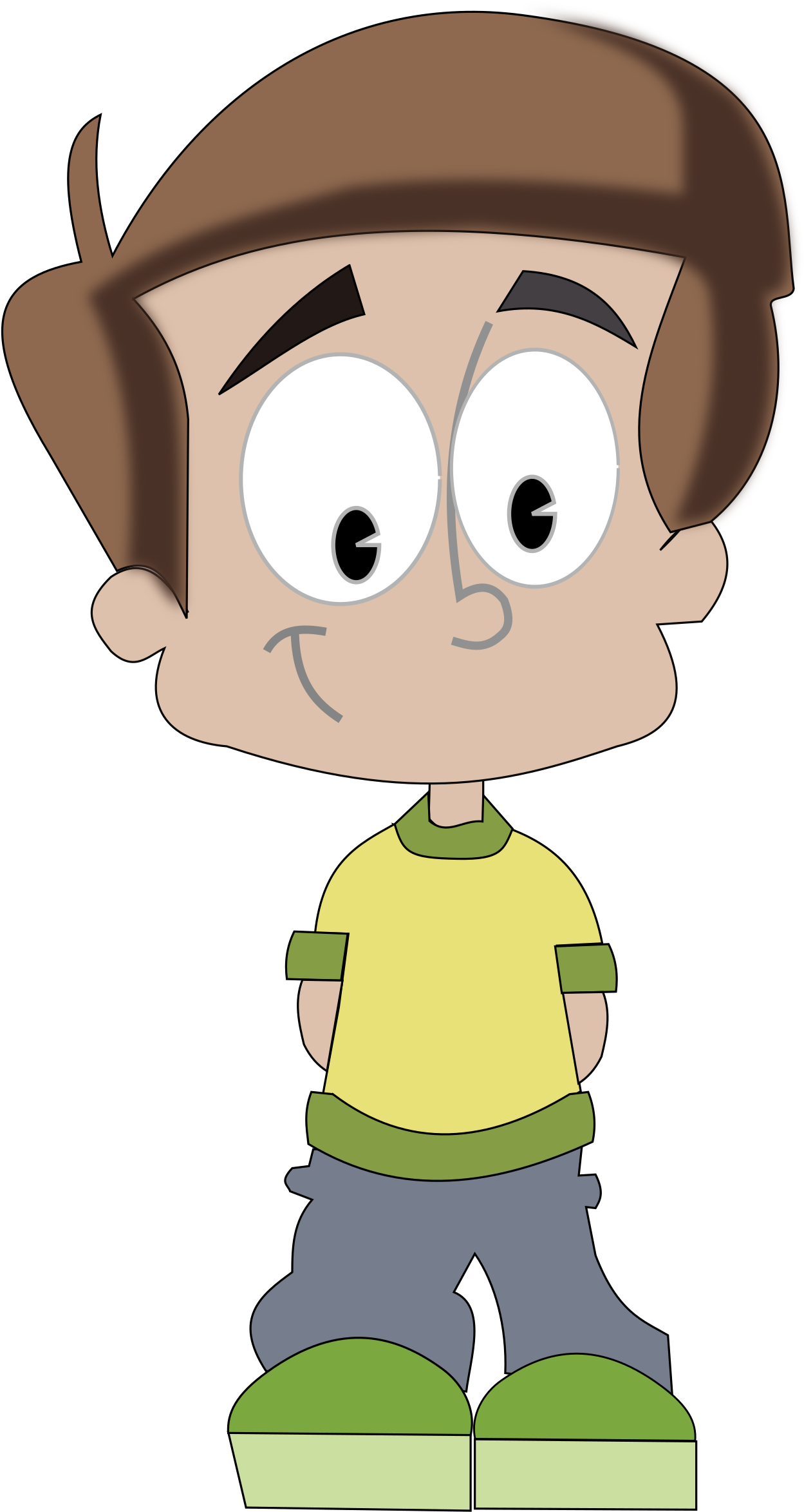 Medium Image - Hands Behind Back Clipart (1697x2400)