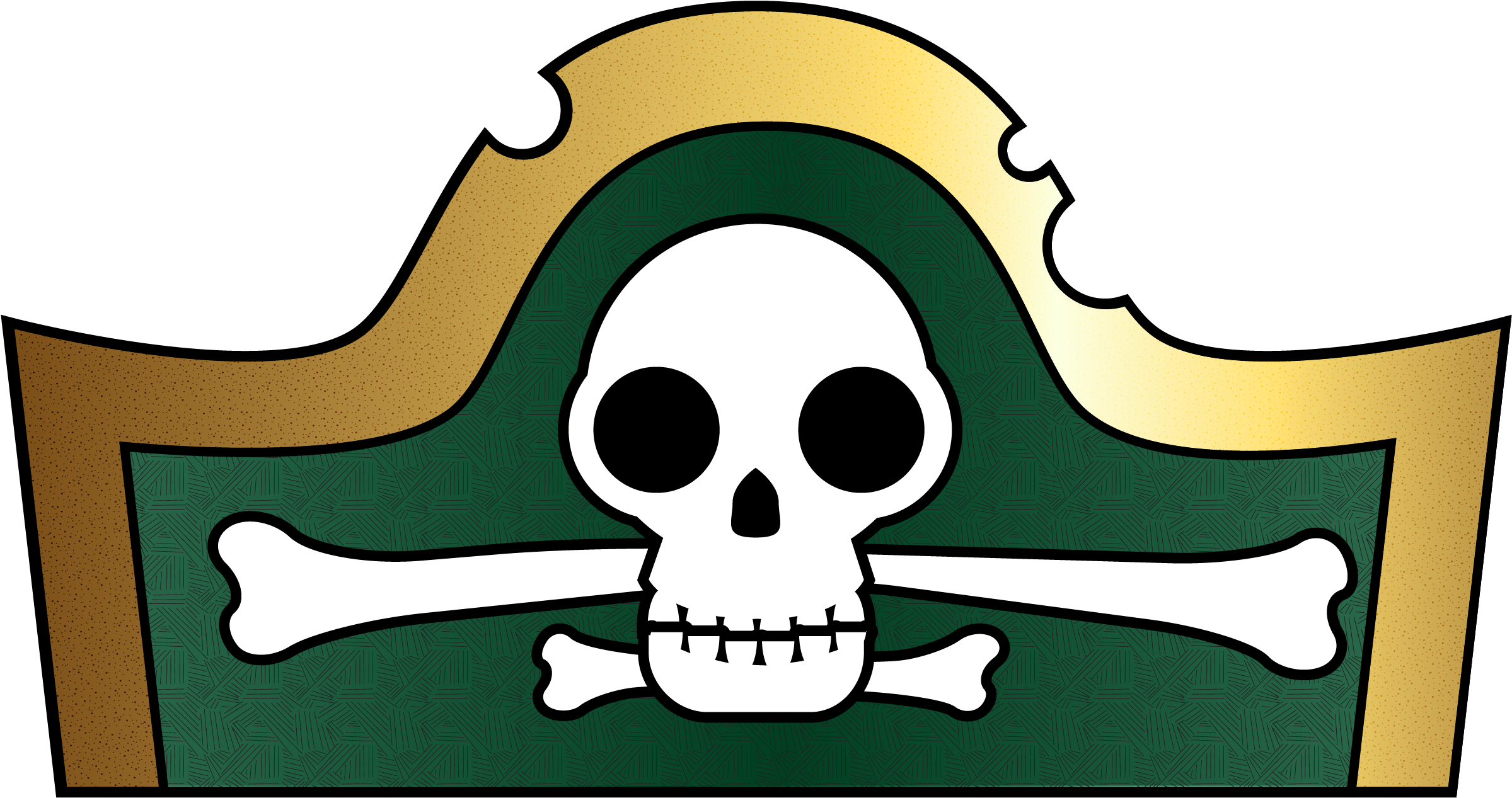 Pirate Hat Template - Pirate (2550x1650)