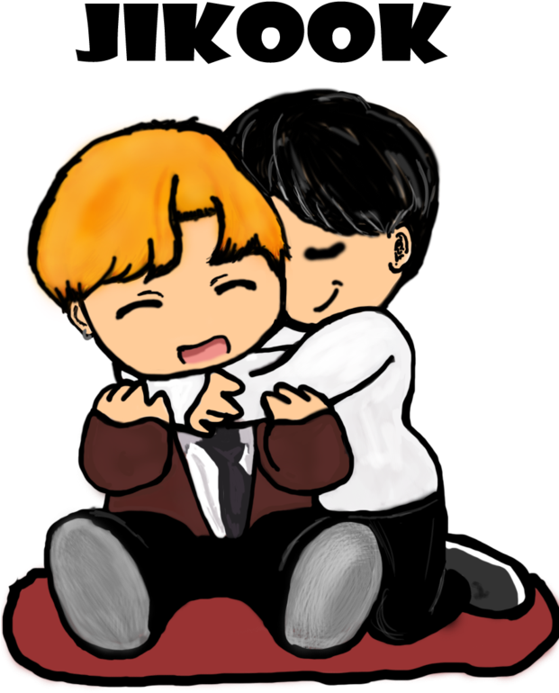 Jikook Chibi By Jessblue90 - Drawing (620x1288)