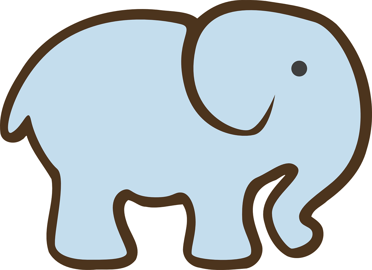 "it's A Boy " - Elephant Coloring Pages (1280x929)