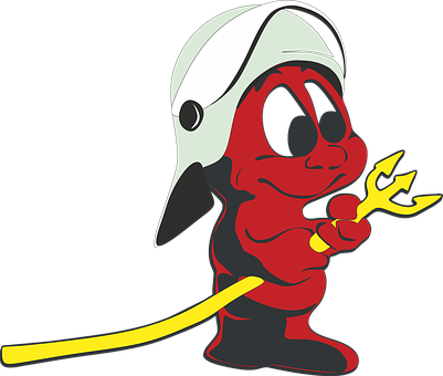 Fire Fighter, Fire, Comic, Males, Burn - รูป ไฟ ไหม้ การ์ตูน (401x340)