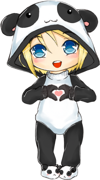 Chibi Panda - Panda Anime (400x615)