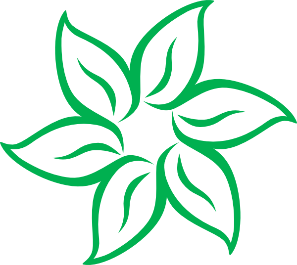 Flower Vector Green Png (600x536)