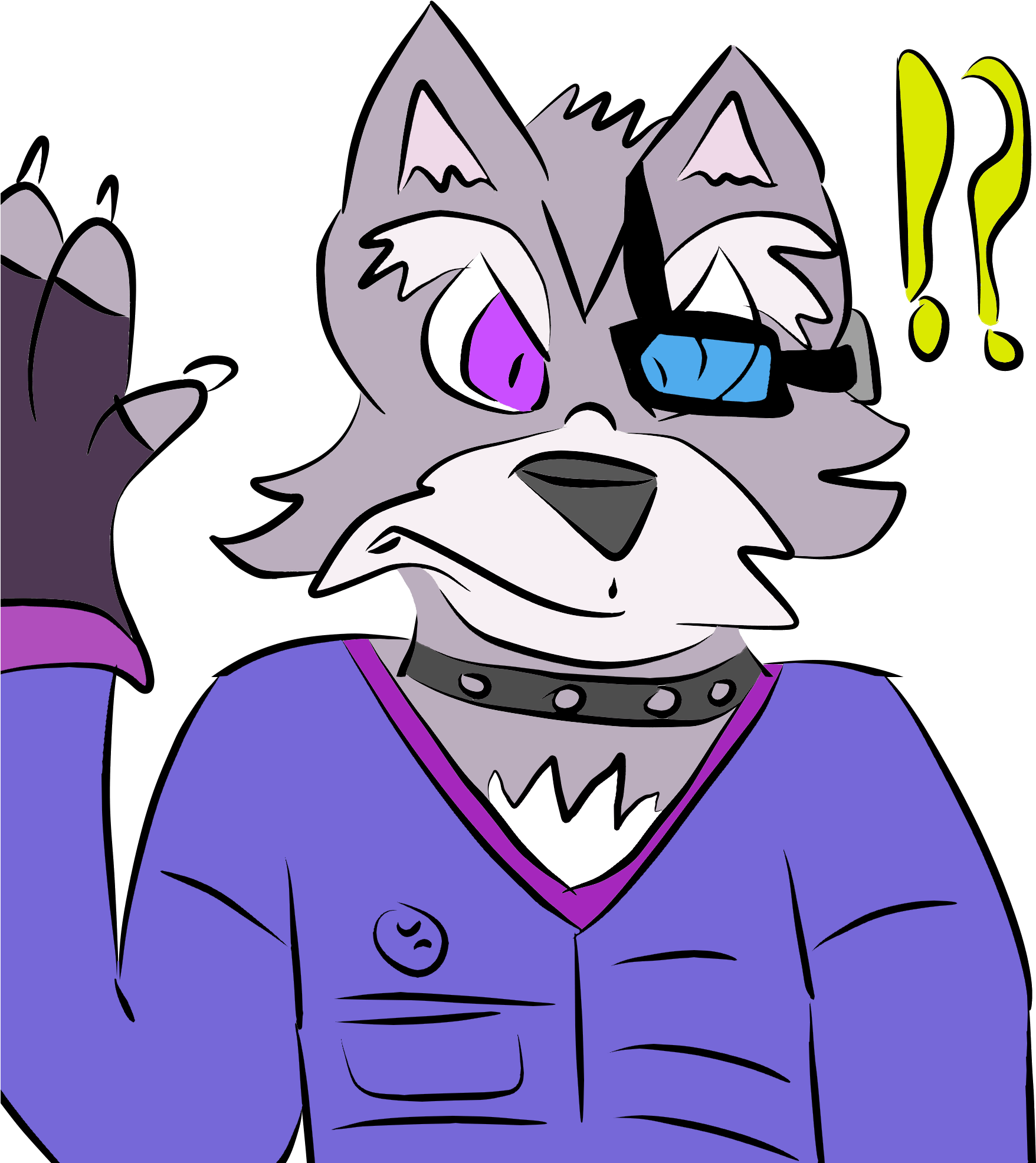 Mad Wolf Eye Drawing - Cartoon (2000x2000)