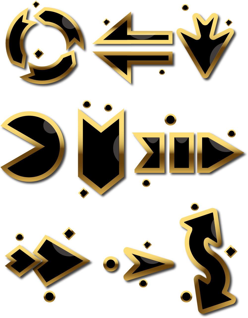 E Commerce Elements Black Gold Arrows Poster Png And - E Commerce Elements Black Gold Arrows Poster Png And (1024x1370)