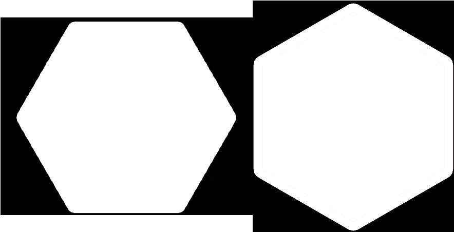 Hexagon Clipart Hexagonal - White Hexagon No Background (883x485)