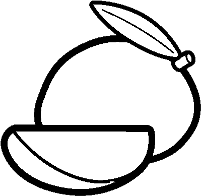 Mango Coloring Page - Mango Para Pintar (600x470)