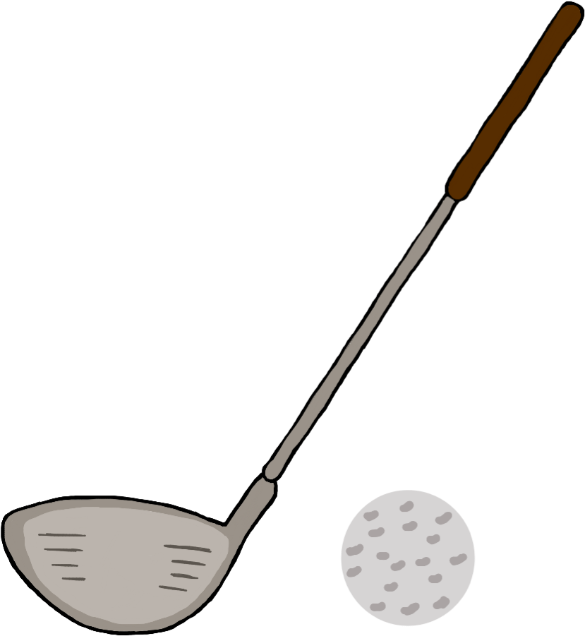 Golf Drawing Ladle - Wedge (954x987)