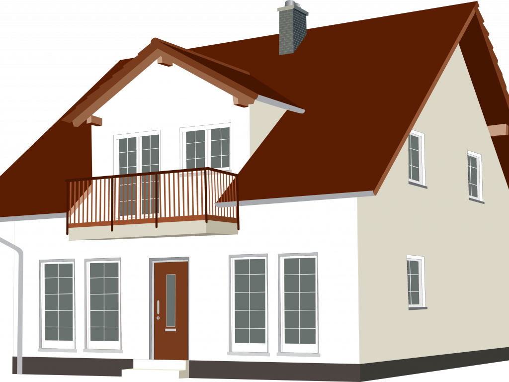 Clip Art House - Building Vector (1024x768)