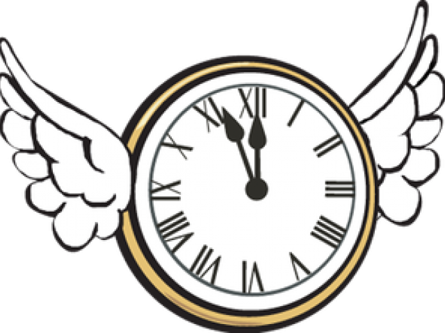 Time Flying Cliparts - Wrought Iron Wall Clock (640x480)