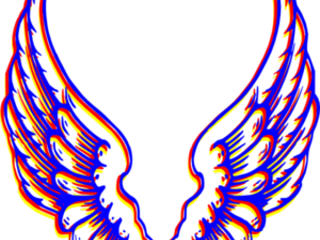Wings Clipart Color - Angle Wings (640x480)